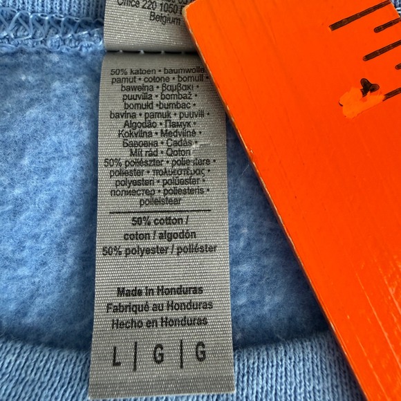 Jesus Religious Crewneck sweatshirt Large Blue Red Heart Gospel at a Glance - Picture 6 of 9